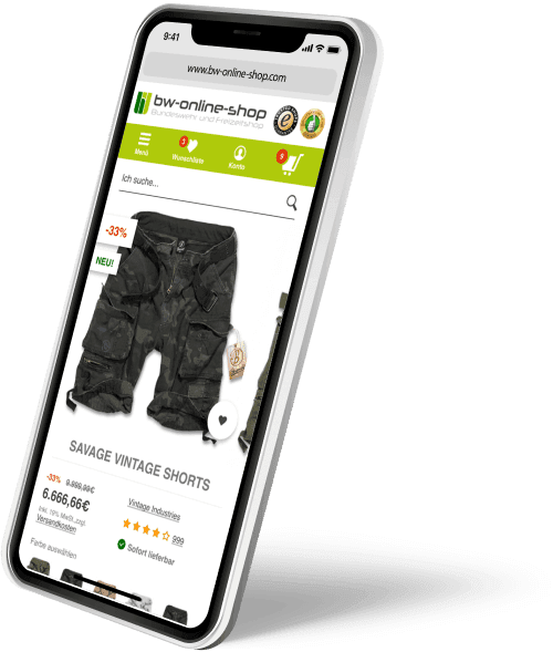 Mobile-First-Onlineshop für das Unternehmen bw-online-shop