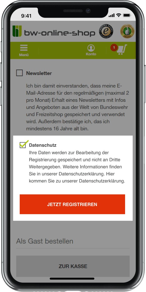 Datenschutzkonforme E-Commerce-Lösungen im bw-online-shop